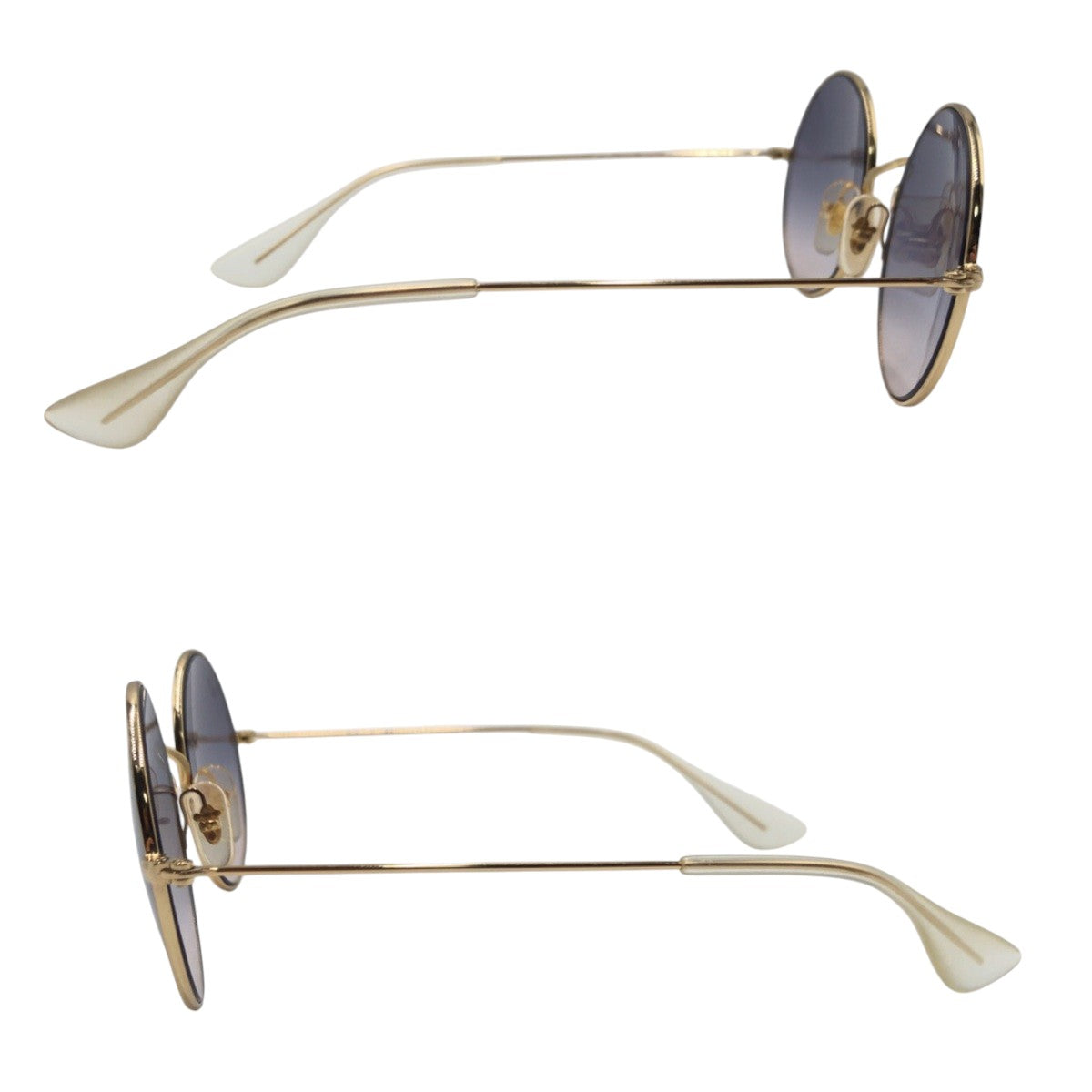 Ray-Ban Gold Blue Metal RB001/19 5020 145 2N Round Sunglasses Unisex Oval Men's