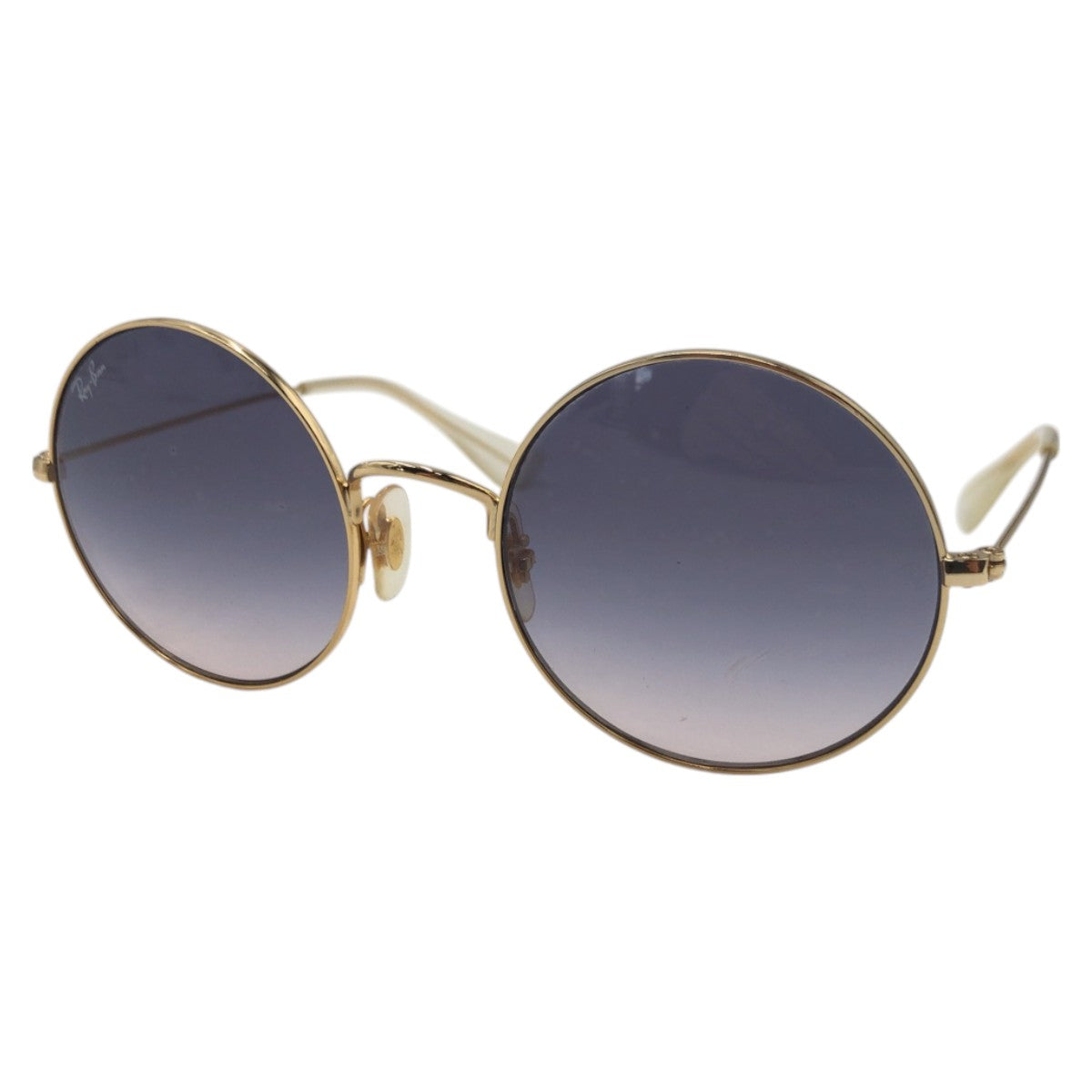 Ray-Ban Gold Blue Metal RB001/19 5020 145 2N Round Sunglasses Unisex Oval Men's