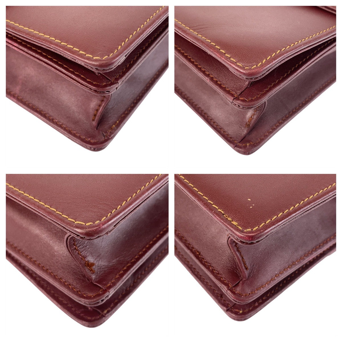 14534
CARTIER カルティエ マストライン ワインレッド ボルドー ゴールド金具 レザー 斜め掛け ショルダーバッグ メッセンジャーバッグ  レディース