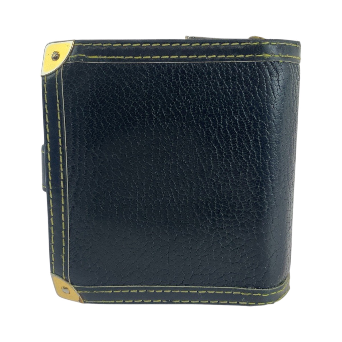 14535
LOUIS VUITTON ルイヴィトン スハリ ブラック 黒 ゴールド金具 レザー M91828 折財布 コンパクトウォレット  メンズ