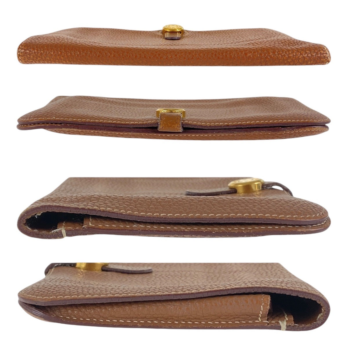14536
HERMES エルメス ドゴンGM ブラウン ゴールド金具 トゴ 長財布 ロングウォレット  レディース