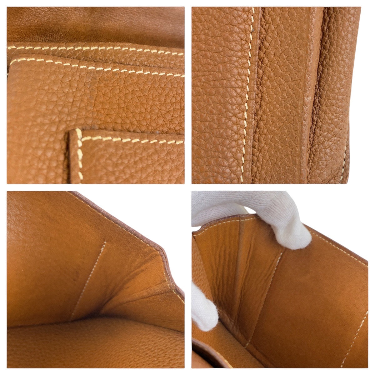 14536
HERMES エルメス ドゴンGM ブラウン ゴールド金具 トゴ 長財布 ロングウォレット  レディース