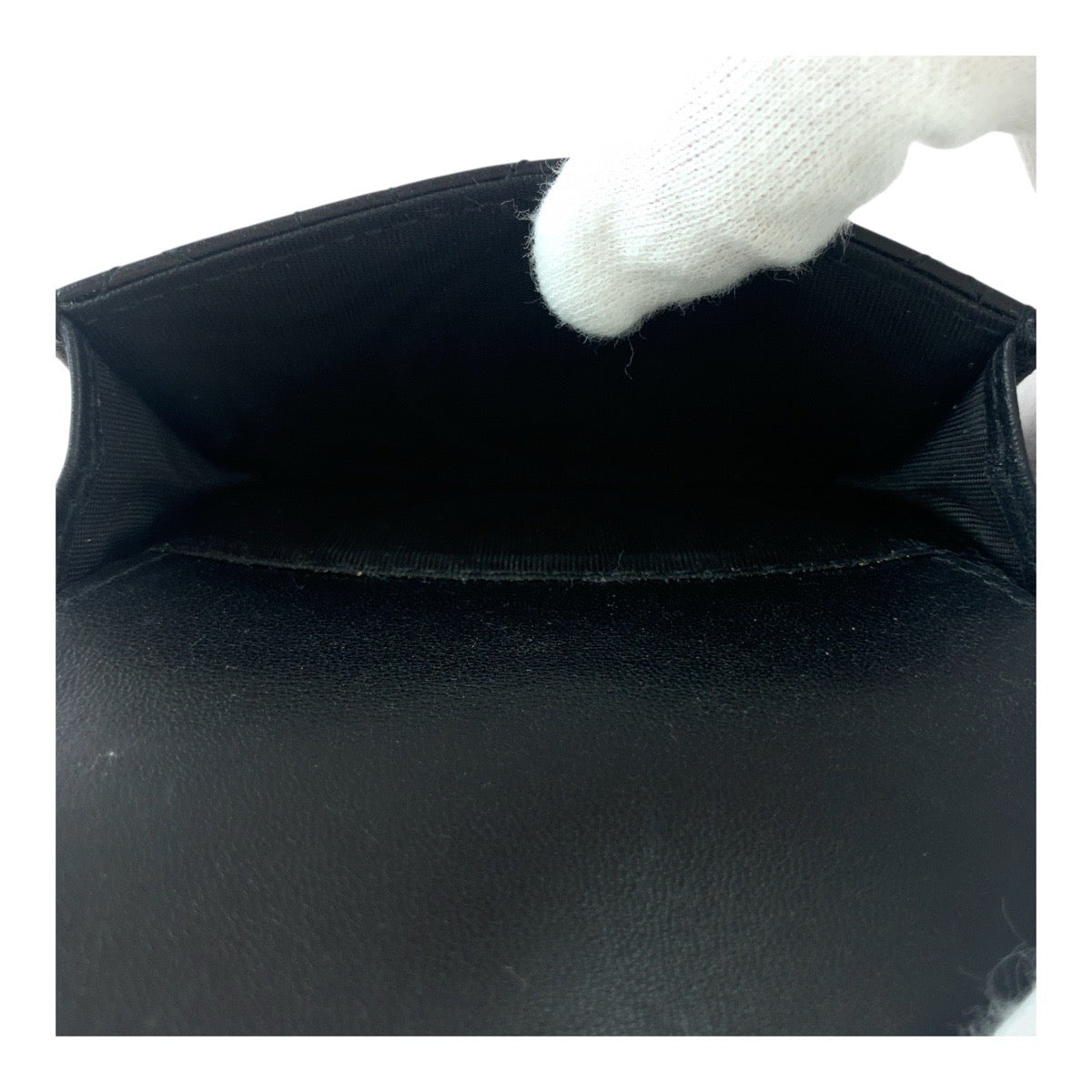 13998
Dior ディオール レディディオール カナージュ ブラック 黒 ゴールド金具 ラムスキン コインケース カードケース  レディース