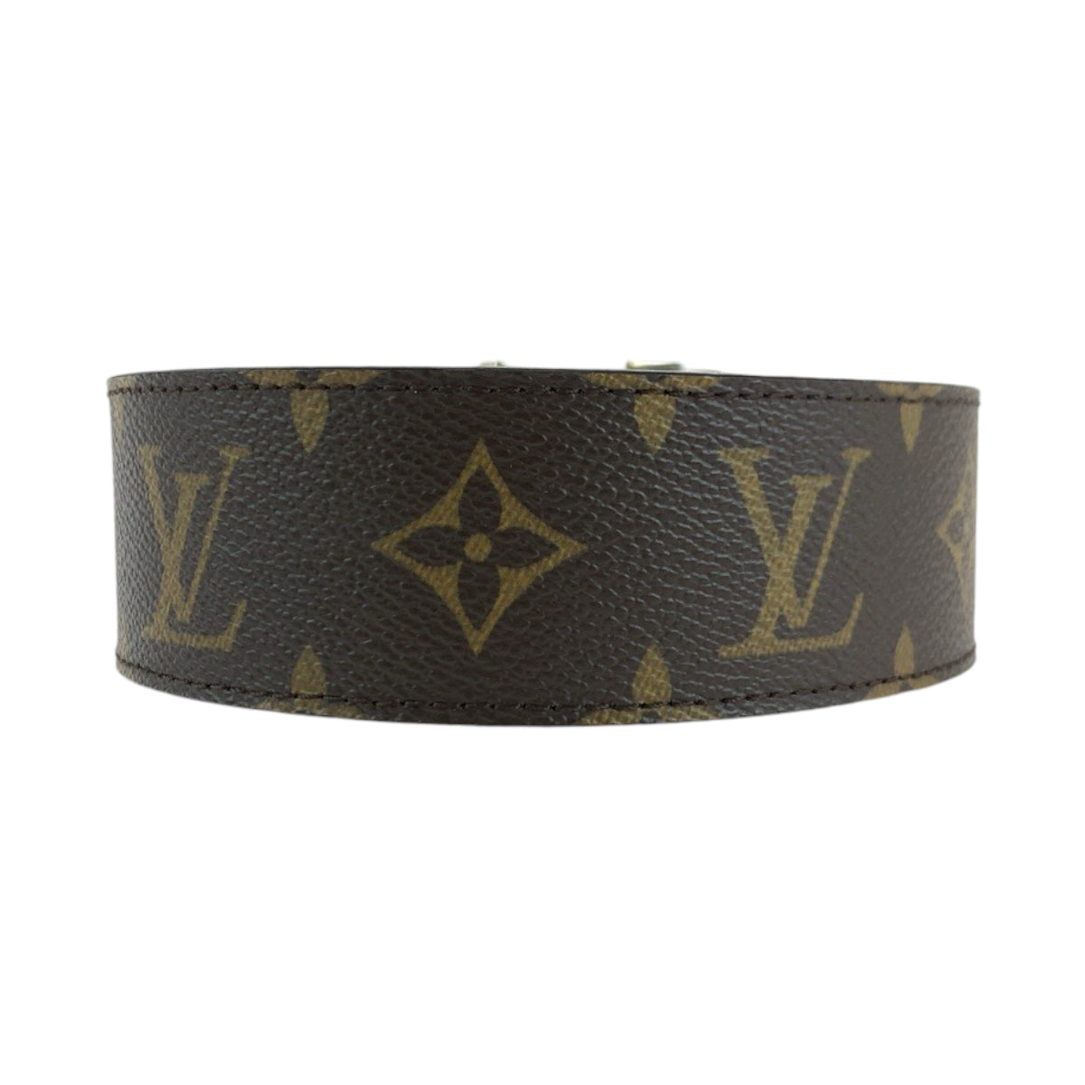 14537
LOUIS VUITTON ルイヴィトン モノグラム LV イニシャル 80cm/32inc ブラウン シルバー金具 PVC M9821 ベルト  メンズ