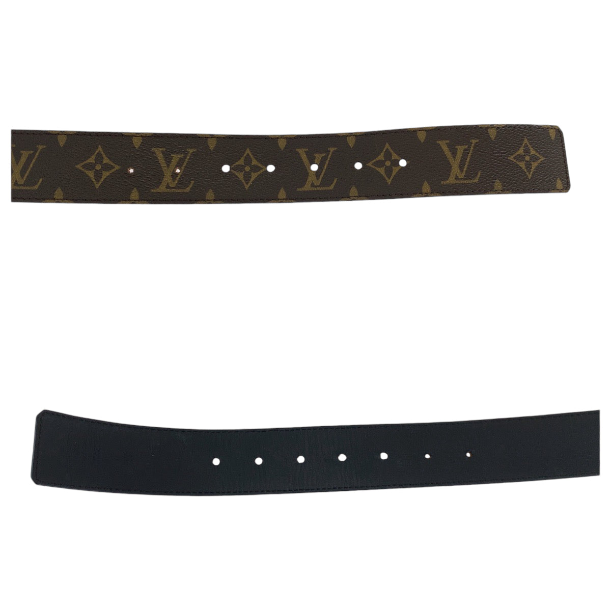 14537
LOUIS VUITTON ルイヴィトン モノグラム LV イニシャル 80cm/32inc ブラウン シルバー金具 PVC M9821 ベルト  メンズ