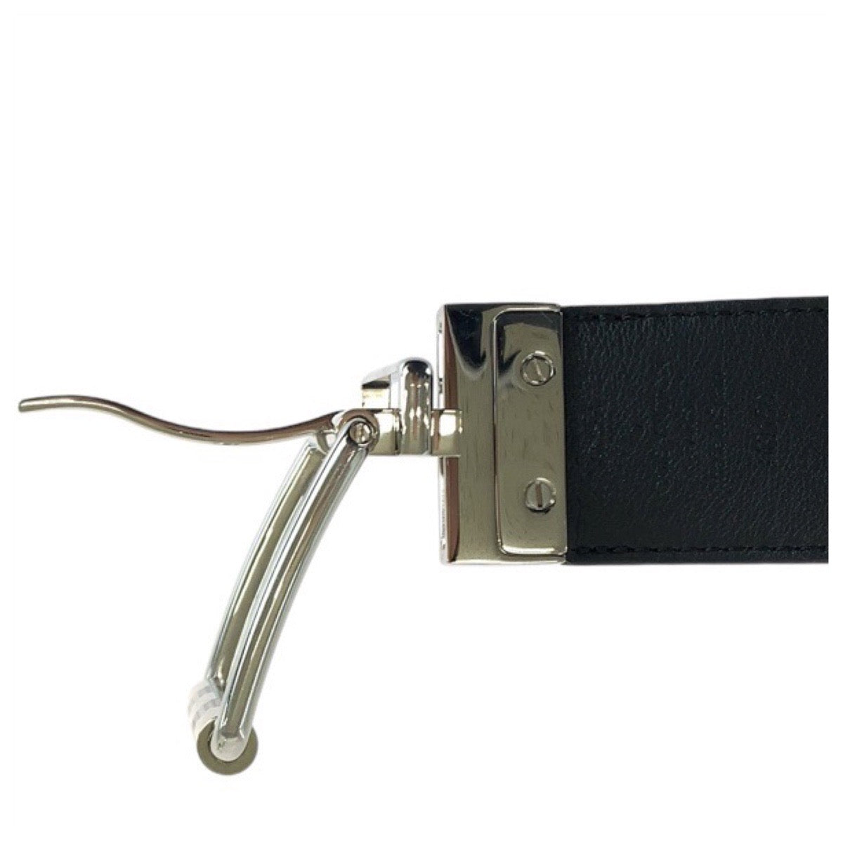 14538
LOUIS VUITTON ルイヴィトン ダミエ グラフィット サンチュール ブラック 黒 シルバー金具 PVC / レザー M9156 ベルト リバーシブル  メンズ