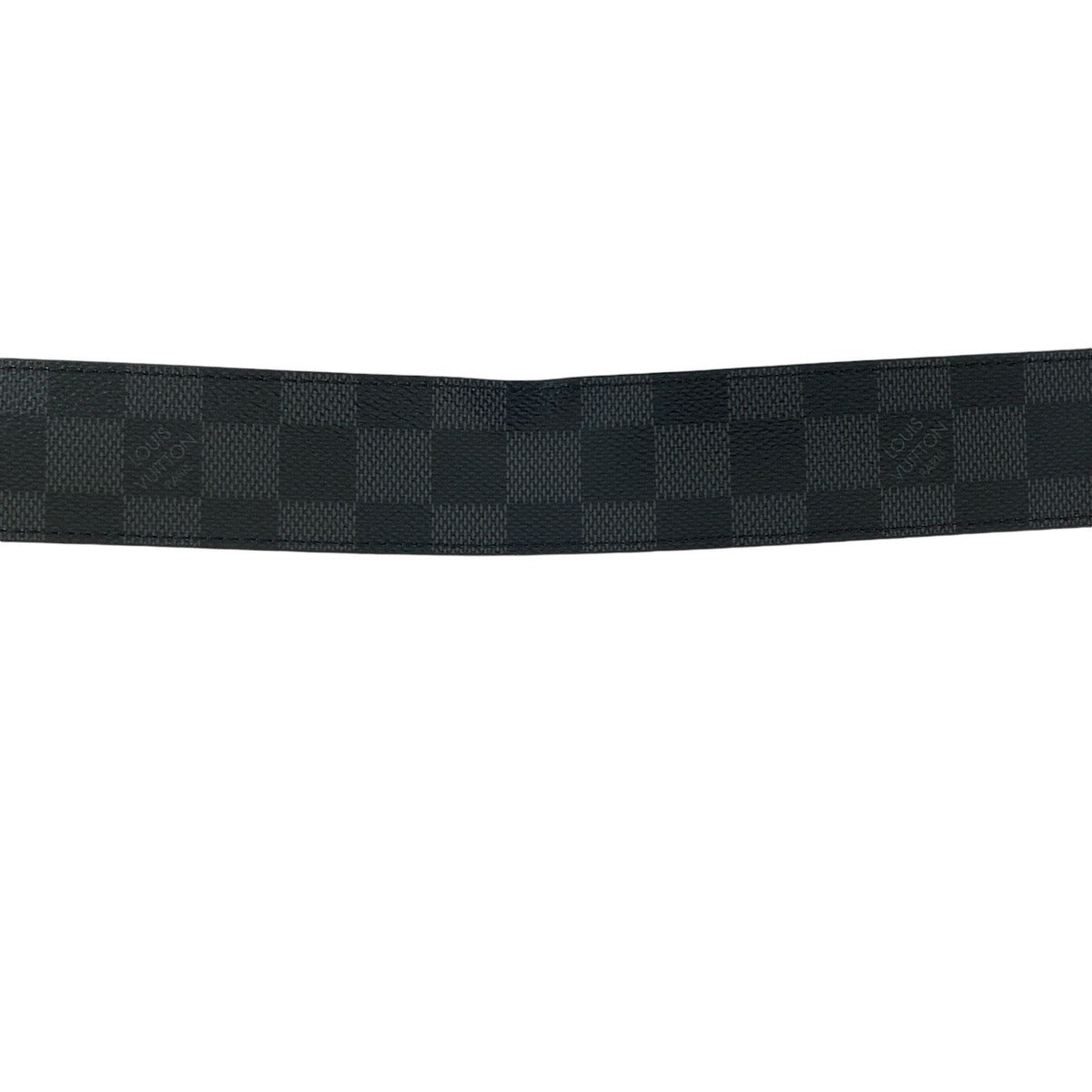 14538
LOUIS VUITTON ルイヴィトン ダミエ グラフィット サンチュール ブラック 黒 シルバー金具 PVC / レザー M9156 ベルト リバーシブル  メンズ