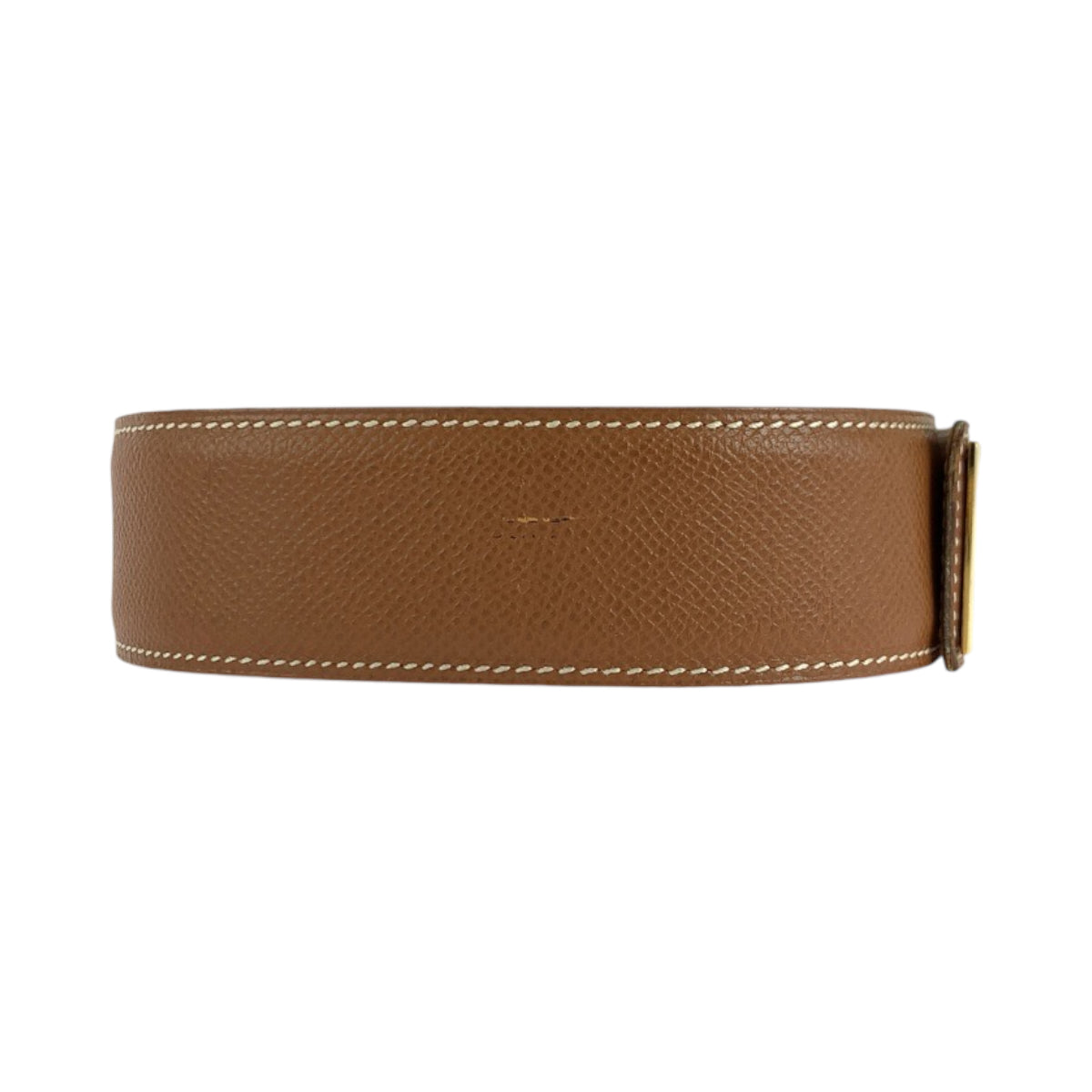 14539
HERMES エルメス コリエドシアン メドール ブラウン ゴールド金具 レザー ベルト  レディース