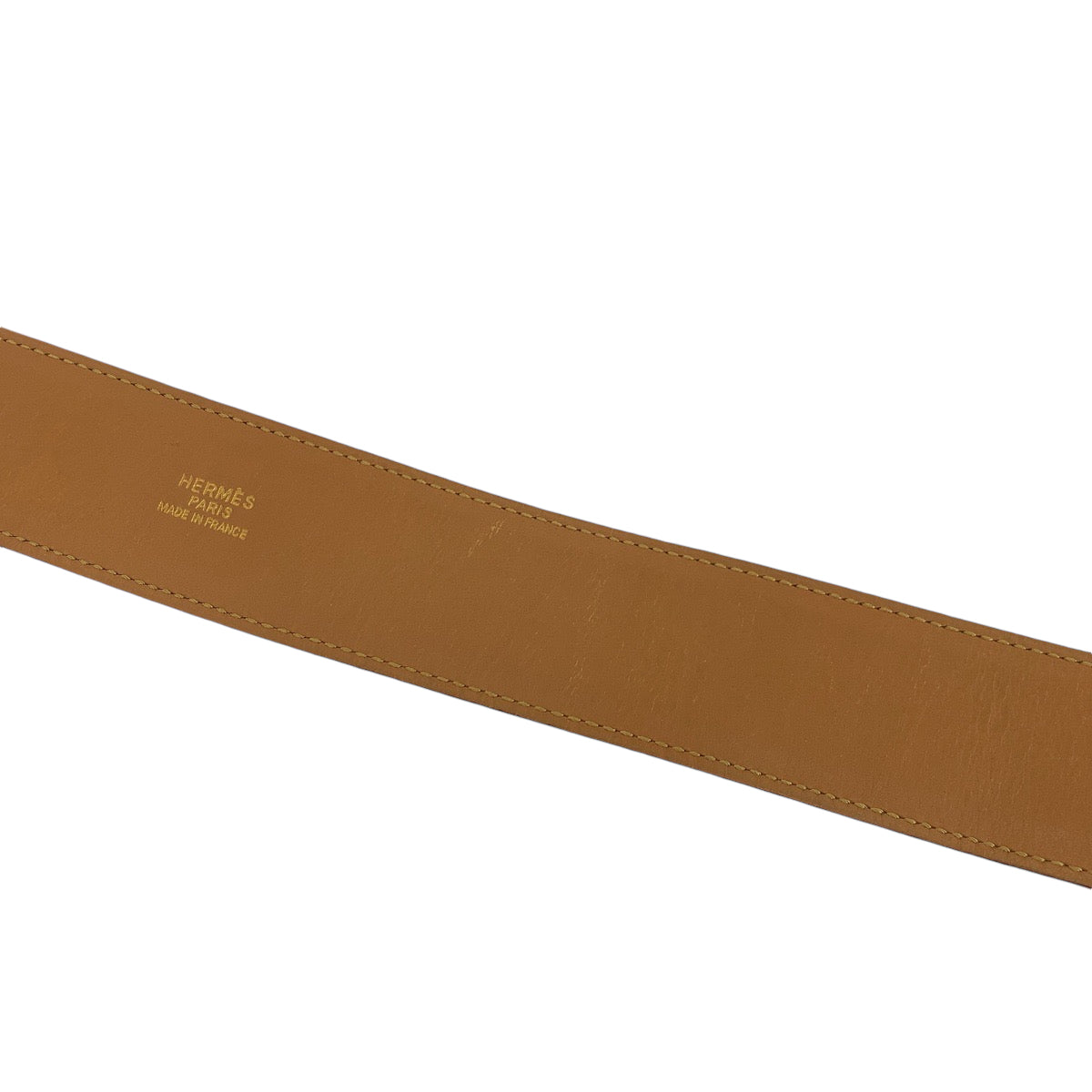 14539
HERMES エルメス コリエドシアン メドール ブラウン ゴールド金具 レザー ベルト  レディース