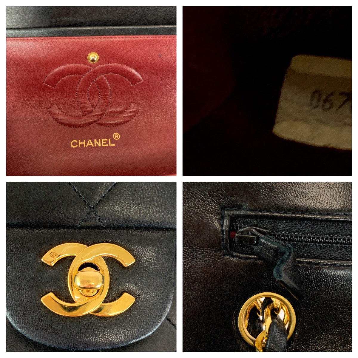 CHANEL シャネル ヴィンテージ マトラッセ ダブルフラップ ココマーク ターンロック ブラック 黒 ゴールド金具 ラムスキン チェーンショルダーバッグ ハンドバッグ  レディース