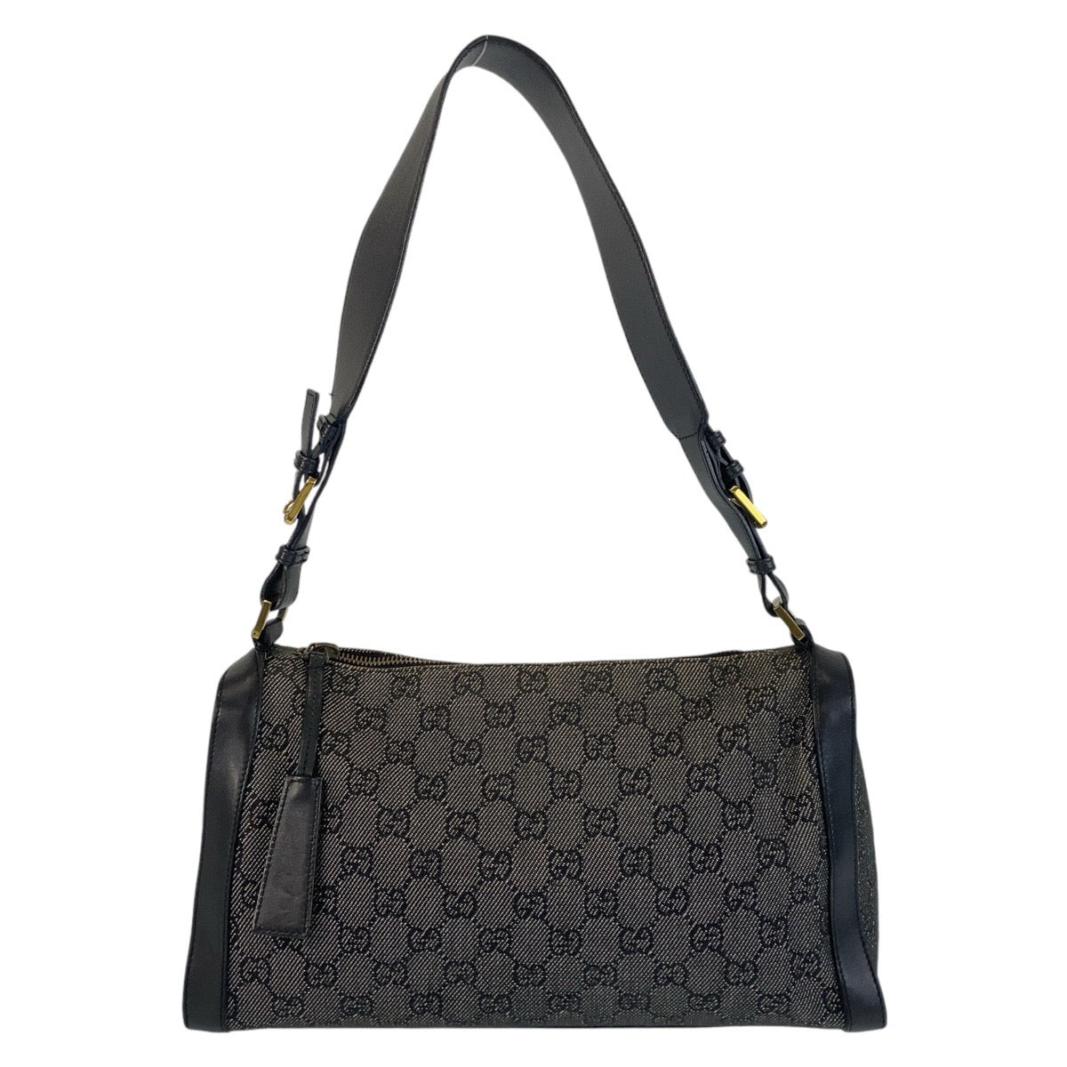 14545
GUCCI グッチ ブラック 黒 ゴールド金具 GGキャンバス / レザー 92706 ショルダーバッグ  レディース