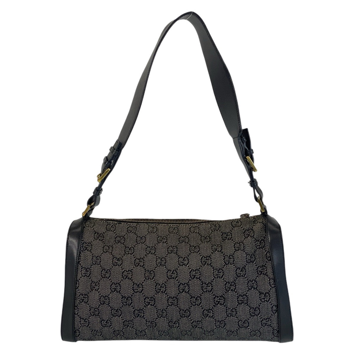 14545
GUCCI グッチ ブラック 黒 ゴールド金具 GGキャンバス / レザー 92706 ショルダーバッグ  レディース