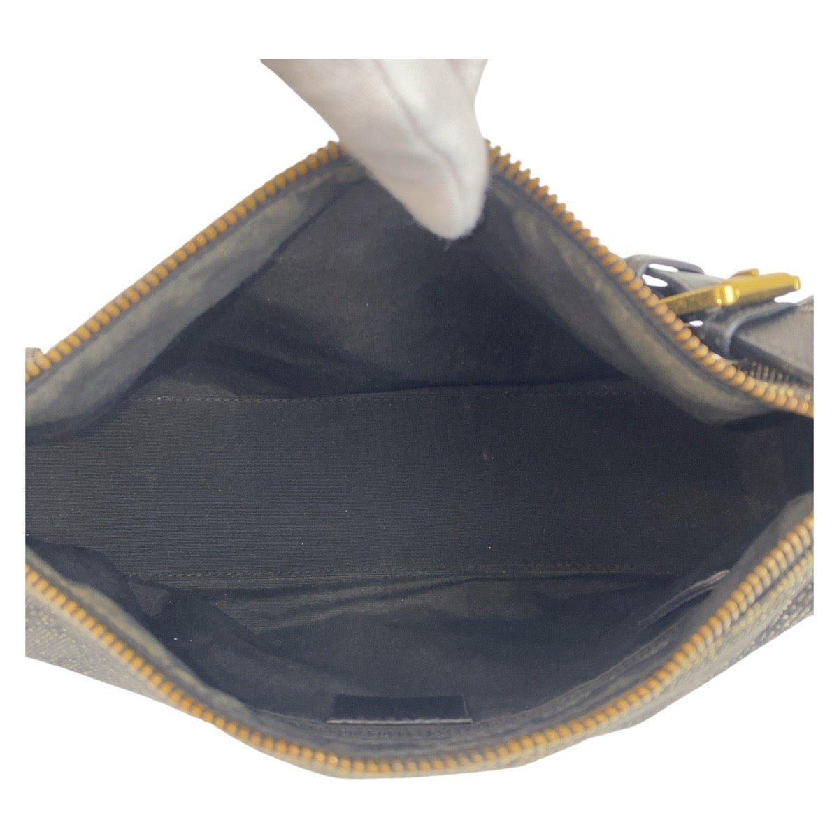 14545
GUCCI グッチ ブラック 黒 ゴールド金具 GGキャンバス / レザー 92706 ショルダーバッグ  レディース