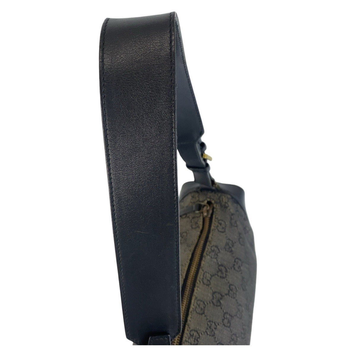 14545
GUCCI グッチ ブラック 黒 ゴールド金具 GGキャンバス / レザー 92706 ショルダーバッグ  レディース