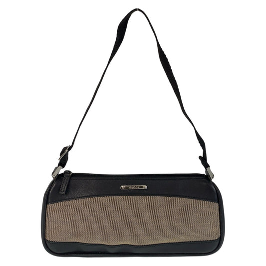 14549
GUCCI グッチ ブラウン ブラック 黒 シルバー金具 キャンバス / レザー 92820 ハンドバッグ アクセサリーポーチ  レディース