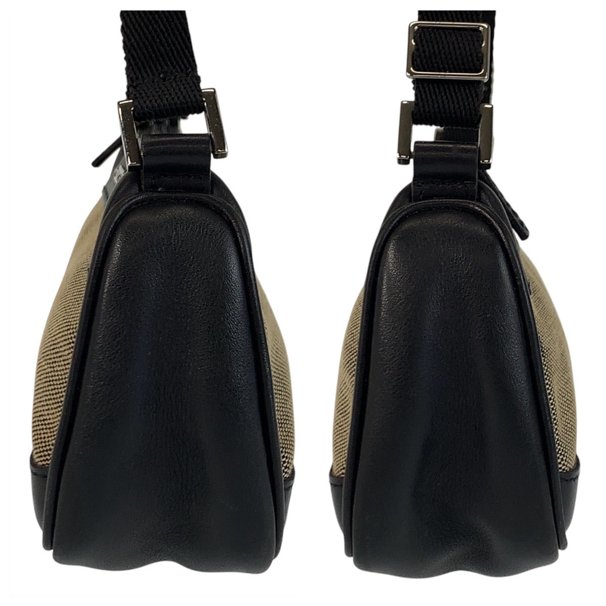14549
GUCCI グッチ ブラウン ブラック 黒 シルバー金具 キャンバス / レザー 92820 ハンドバッグ アクセサリーポーチ  レディース