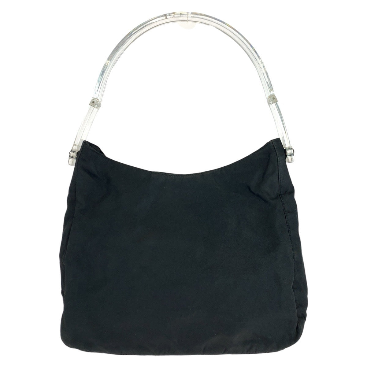 14550
PRADA プラダ テスート 三角ロゴプレート ブラック 黒 シルバー金具 ナイロン / プラスチック ショルダーバッグ  レディース