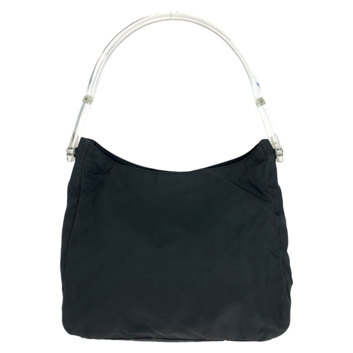 14550
PRADA プラダ テスート 三角ロゴプレート ブラック 黒 シルバー金具 ナイロン / プラスチック ショルダーバッグ  レディース