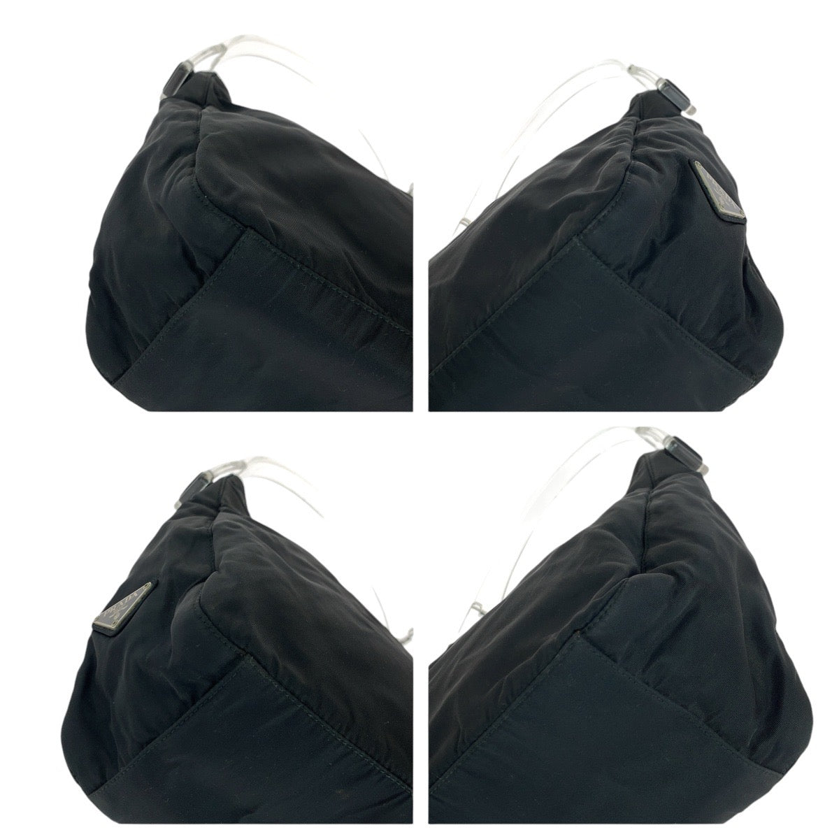 14550
PRADA プラダ テスート 三角ロゴプレート ブラック 黒 シルバー金具 ナイロン / プラスチック ショルダーバッグ  レディース