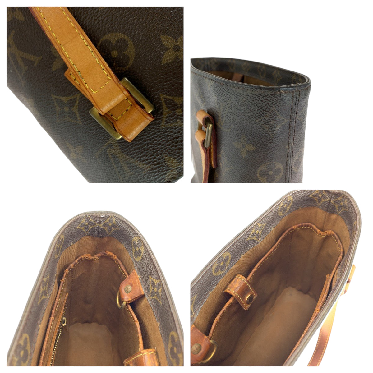 14552
LOUIS VUITTON ルイヴィトン モノグラム ヴァヴァンPM ブラウン ゴールド金具 PVC M51172 トートバッグ ハンドバッグ  レディース