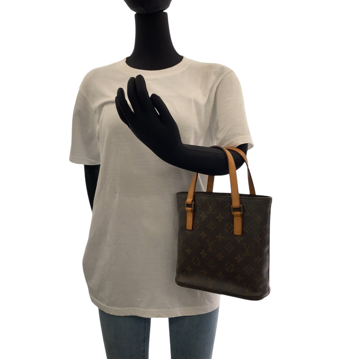 14552
LOUIS VUITTON ルイヴィトン モノグラム ヴァヴァンPM ブラウン ゴールド金具 PVC M51172 トートバッグ ハンドバッグ  レディース