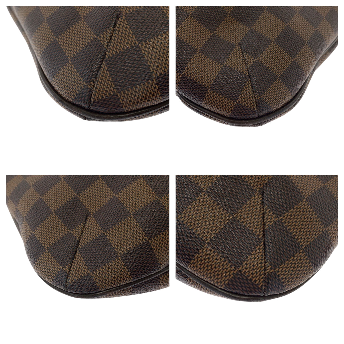 14553
LOUIS VUITTON ルイヴィトン ダミエ エベヌ ブルームズベリPM ブラウン ゴールド金具 レザー N42251 ショルダーバッグ ポシェット  レディース