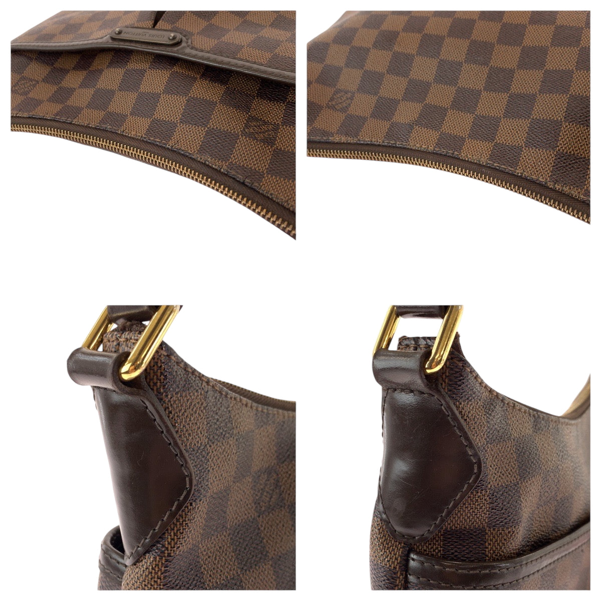 14553
LOUIS VUITTON ルイヴィトン ダミエ エベヌ ブルームズベリPM ブラウン ゴールド金具 レザー N42251 ショルダーバッグ ポシェット  レディース