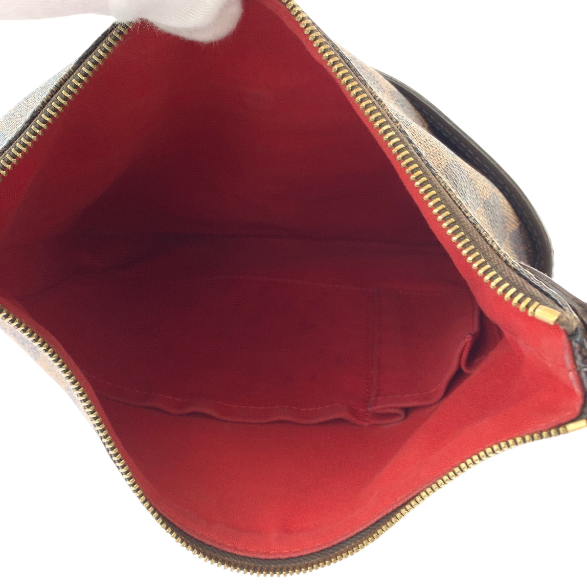 14553
LOUIS VUITTON ルイヴィトン ダミエ エベヌ ブルームズベリPM ブラウン ゴールド金具 レザー N42251 ショルダーバッグ ポシェット  レディース
