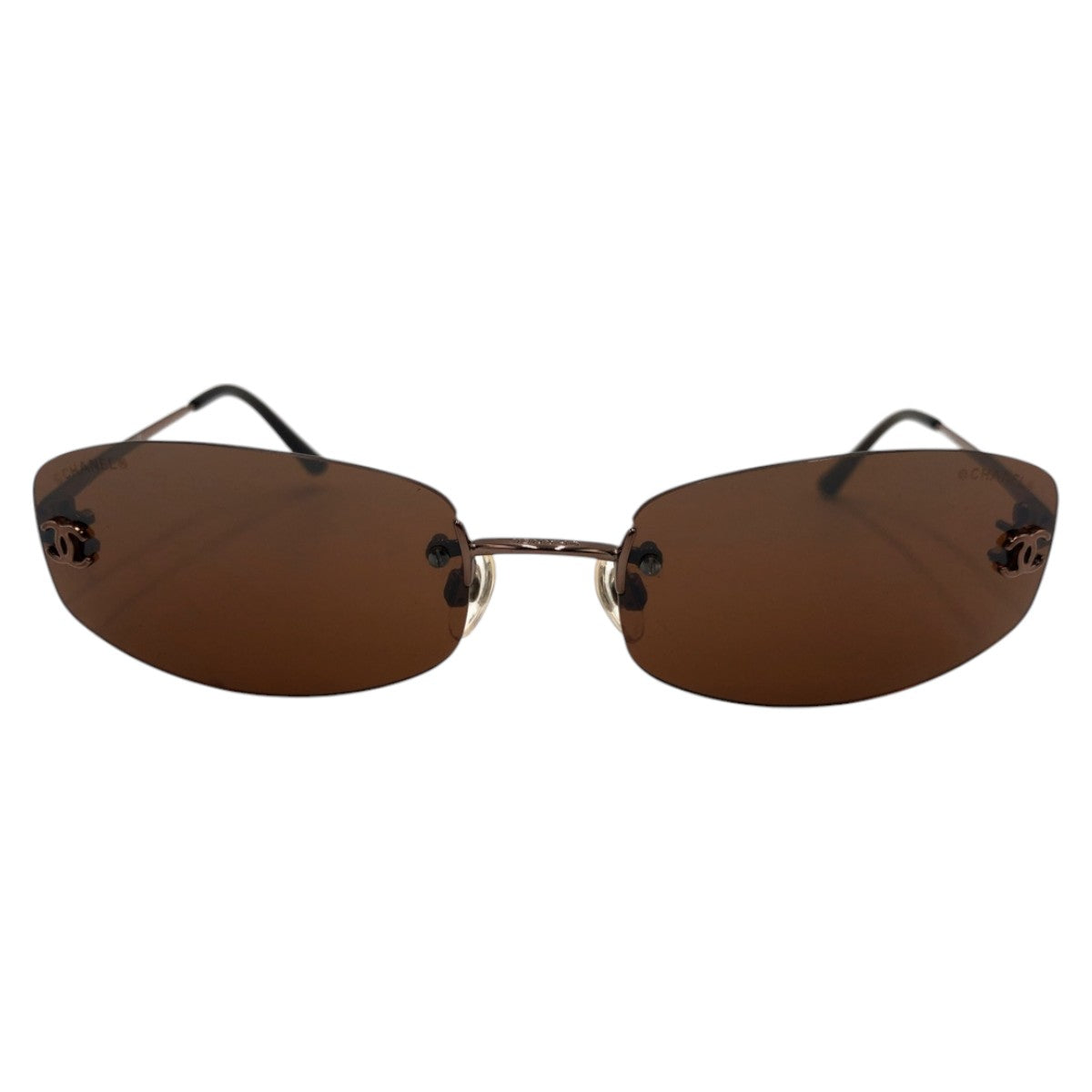 CHANEL シャネル ココマーク ブラウン メタル 4002 c.204/6u 57□19 130 サングラス スクエア  レディース