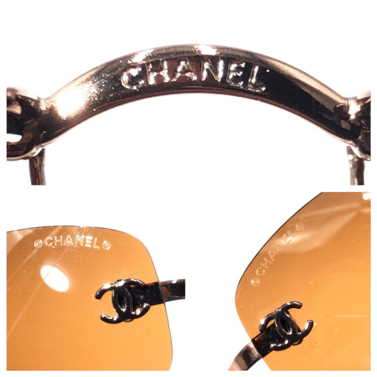 CHANEL シャネル ココマーク ブラウン メタル 4002 c.204/6u 57□19 130 サングラス スクエア  レディース