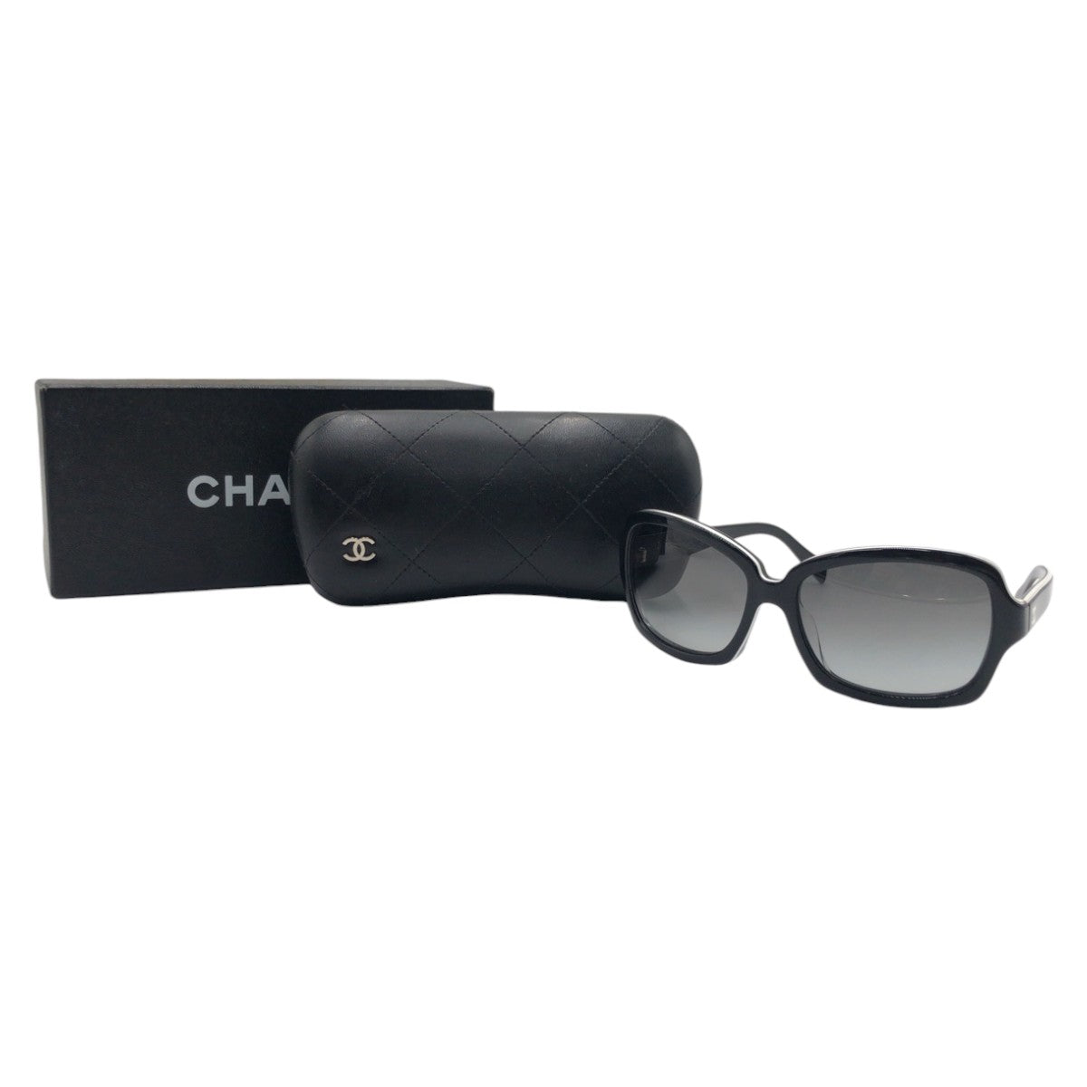 14558
CHANEL シャネル ココマーク ブラック 黒 プラスチック 5143-A c.1138/3C 5815 135 2N サングラス ティアドロップ  レディース