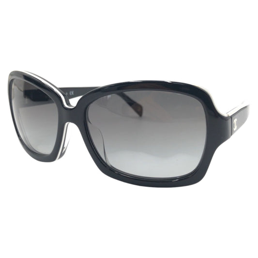 14558
CHANEL シャネル ココマーク ブラック 黒 プラスチック 5143-A c.1138/3C 5815 135 2N サングラス ティアドロップ  レディース
