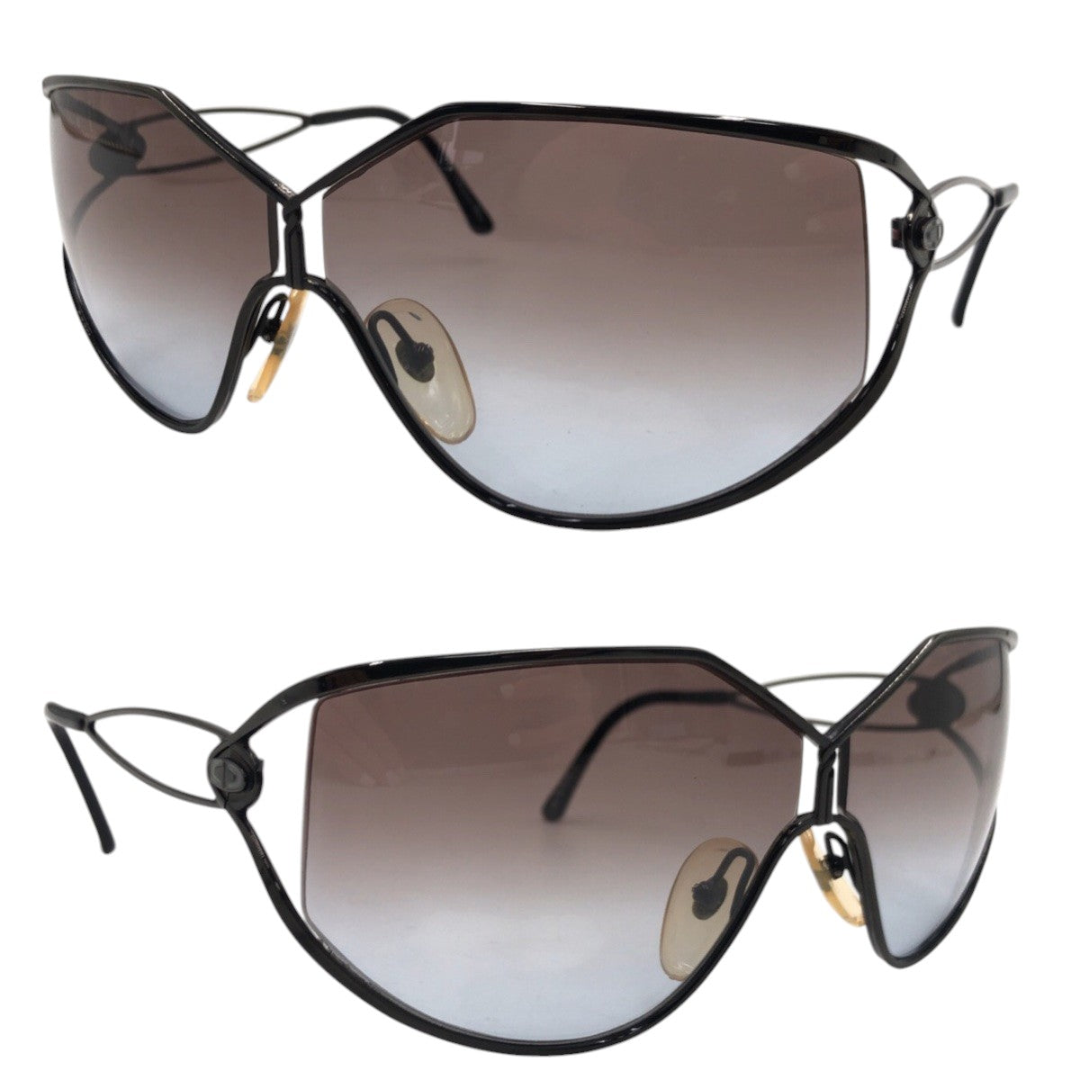 Dior ディオール ヴィンテージ CDロゴ ブラック 黒 メタル 2345 90 64□08 115 サングラス バタフライ  レディース