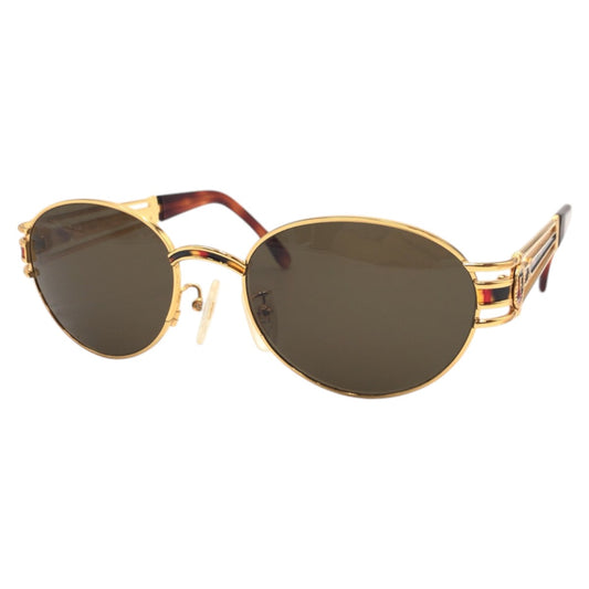 FENDI フェンディ ヴィンテージ ゴールド ブラック 黒 メタル MOD SL7030 COL 126 サングラス 男女兼用 ラウンド  レディース
