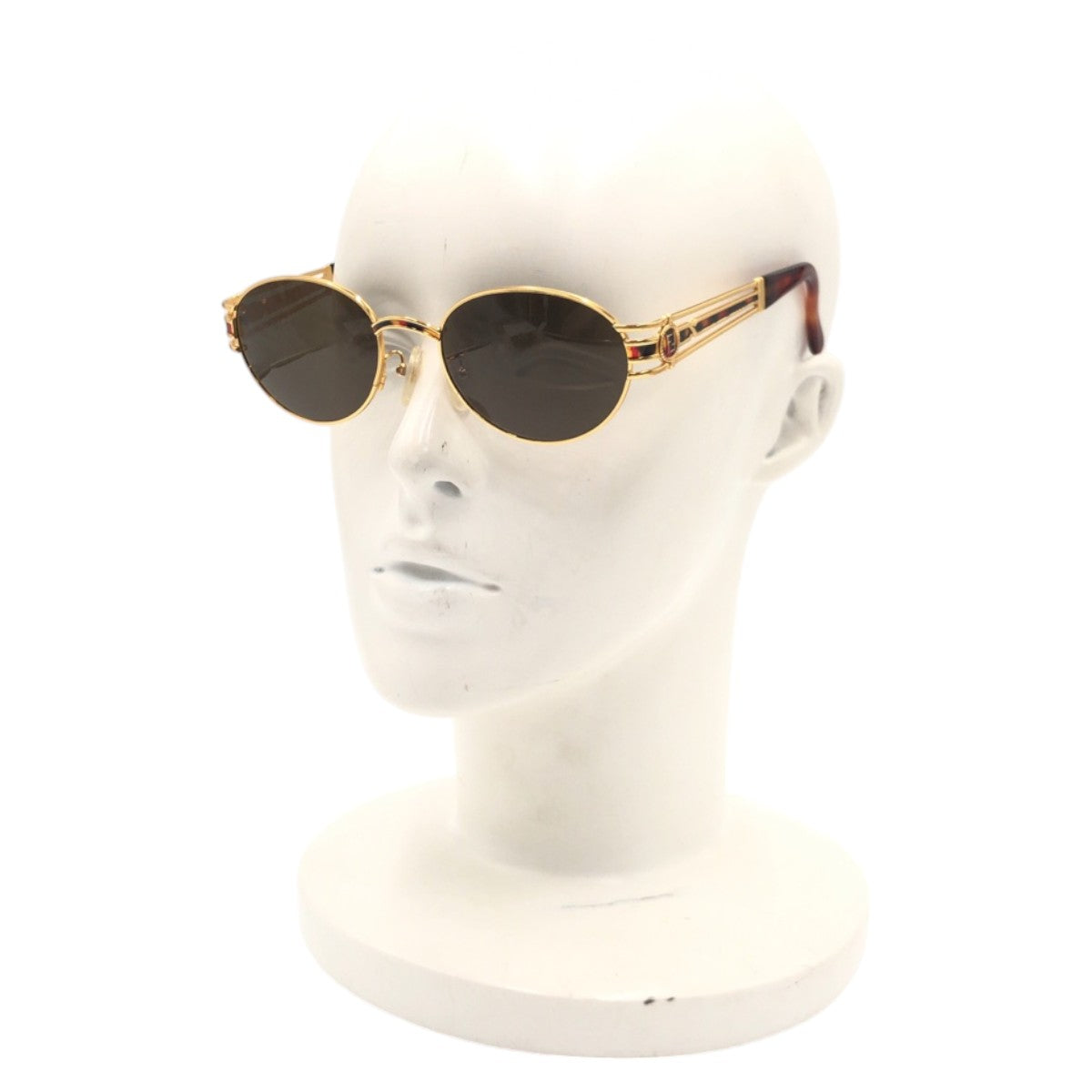 FENDI フェンディ ヴィンテージ ゴールド ブラック 黒 メタル MOD SL7030 COL 126 サングラス 男女兼用 ラウンド  レディース