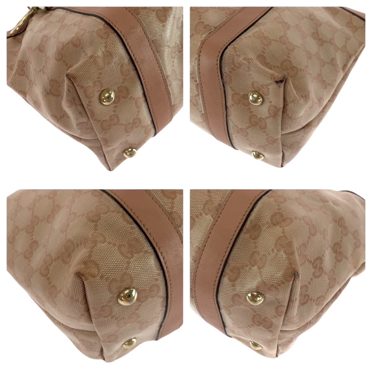14565
GUCCI グッチ グッチシマ ピンク ゴールド金具 PVC 141470 トートバッグ ショルダーバッグ  レディース