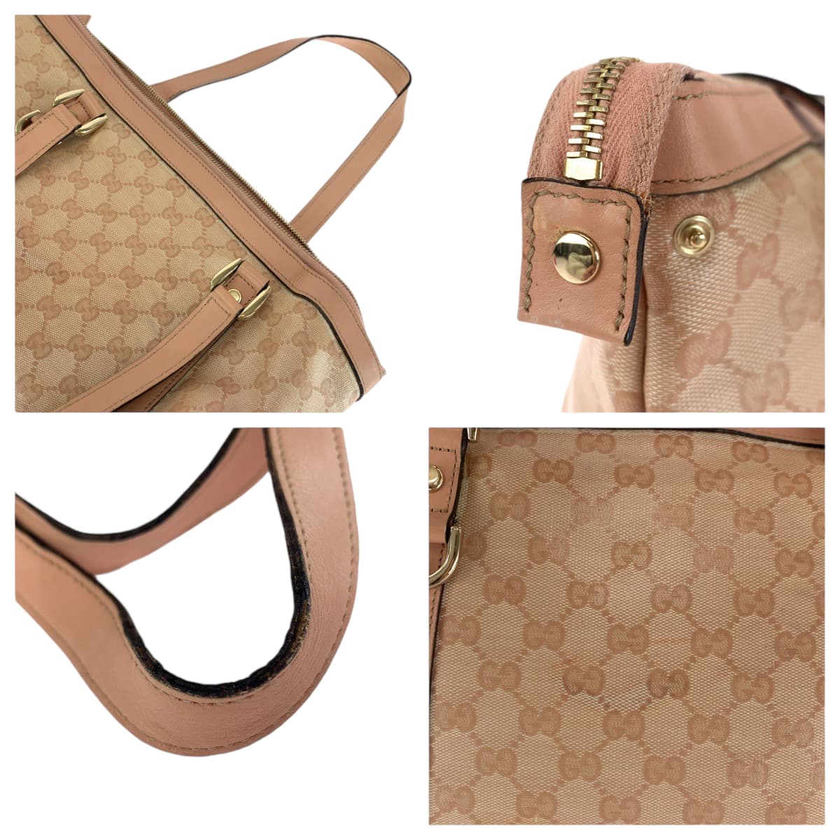 14565
GUCCI グッチ グッチシマ ピンク ゴールド金具 PVC 141470 トートバッグ ショルダーバッグ  レディース