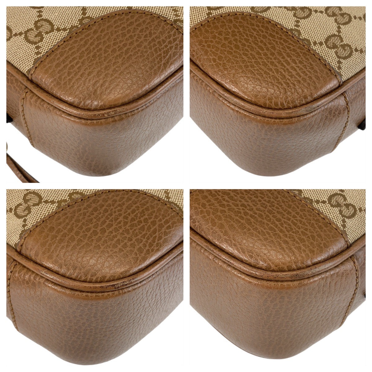 14567
GUCCI グッチ ブラウン ゴールド金具 GGキャンバス / レザー 449413 斜め掛け ショルダーバッグ ポシェット  レディース ABP41