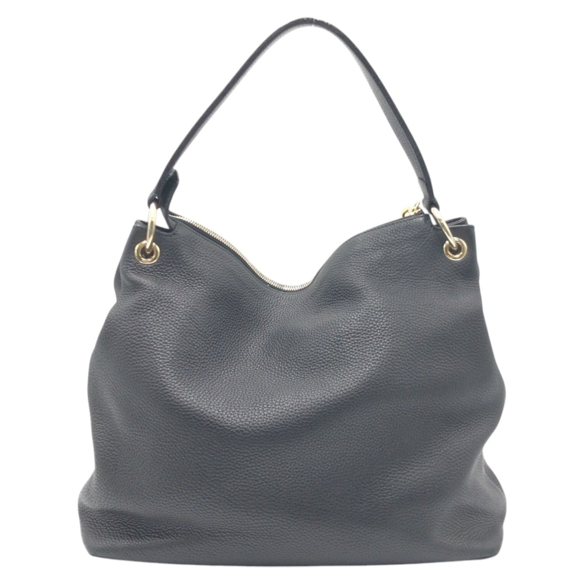 14568
GUCCI グッチ ソーホー インターロッキングG ブラック 黒 レザー 408825 ホーボー ショルダーバッグ ハンドバッグ ２WAY  レディース ABP77