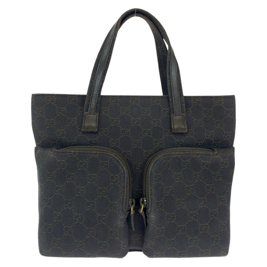 14569
GUCCI グッチ ブラウン ゴールド金具 GGキャンバス / レザー 105650 トートバッグ ハンドバッグ  レディース