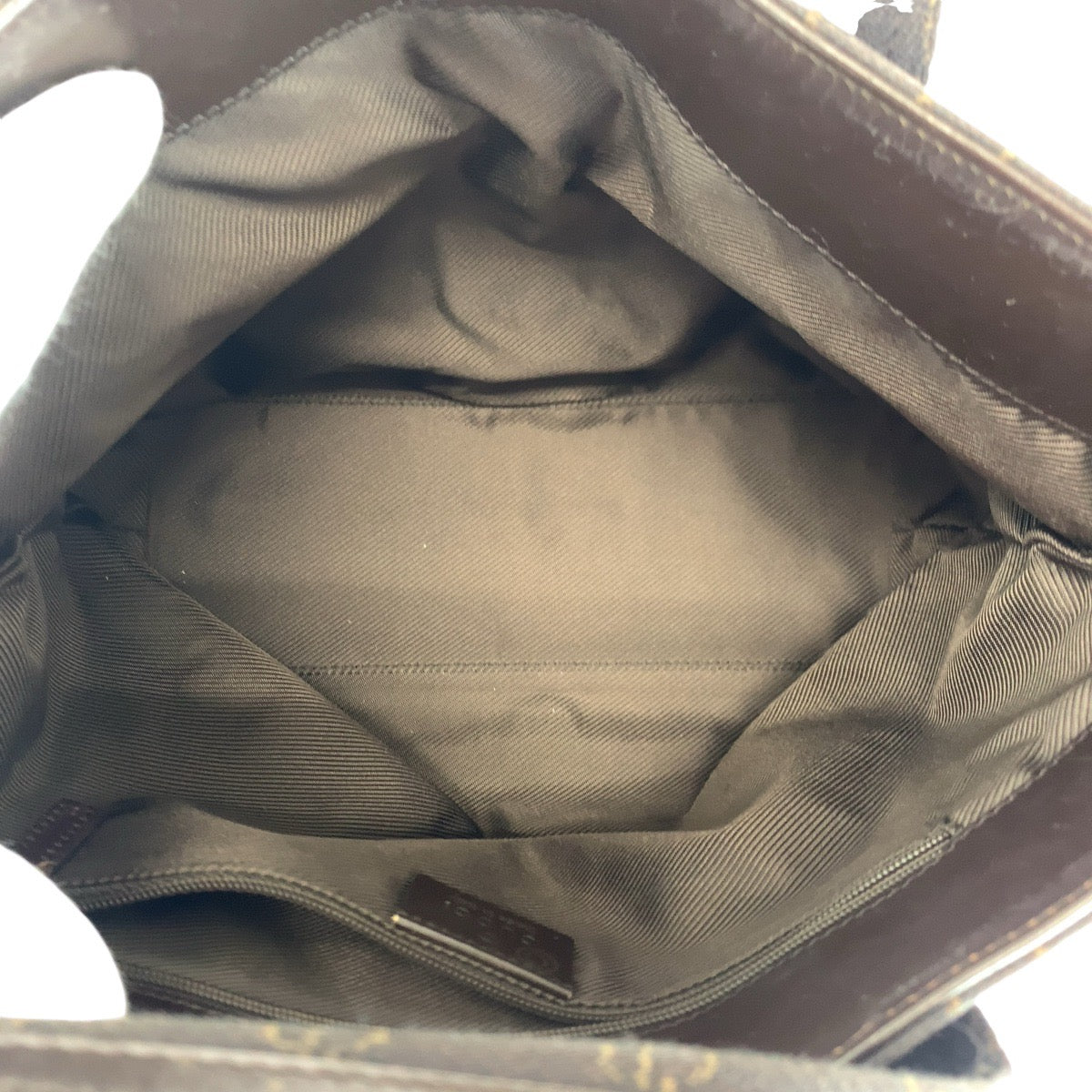 14569
GUCCI グッチ ブラウン ゴールド金具 GGキャンバス / レザー 105650 トートバッグ ハンドバッグ  レディース