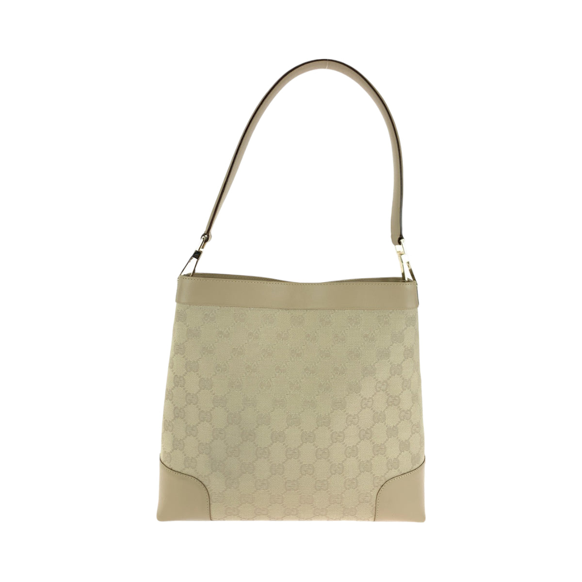 14003
GUCCI グッチ ベージュ ゴールド金具 GGキャンバス 33900 ホーボー ショルダーバッグ  レディース