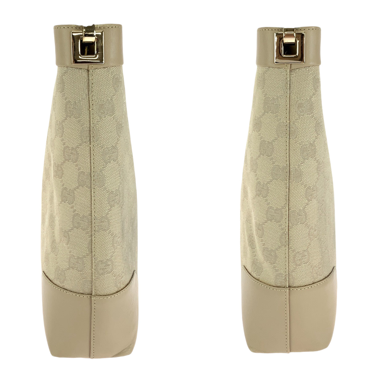 14003
GUCCI グッチ ベージュ ゴールド金具 GGキャンバス 33900 ホーボー ショルダーバッグ  レディース