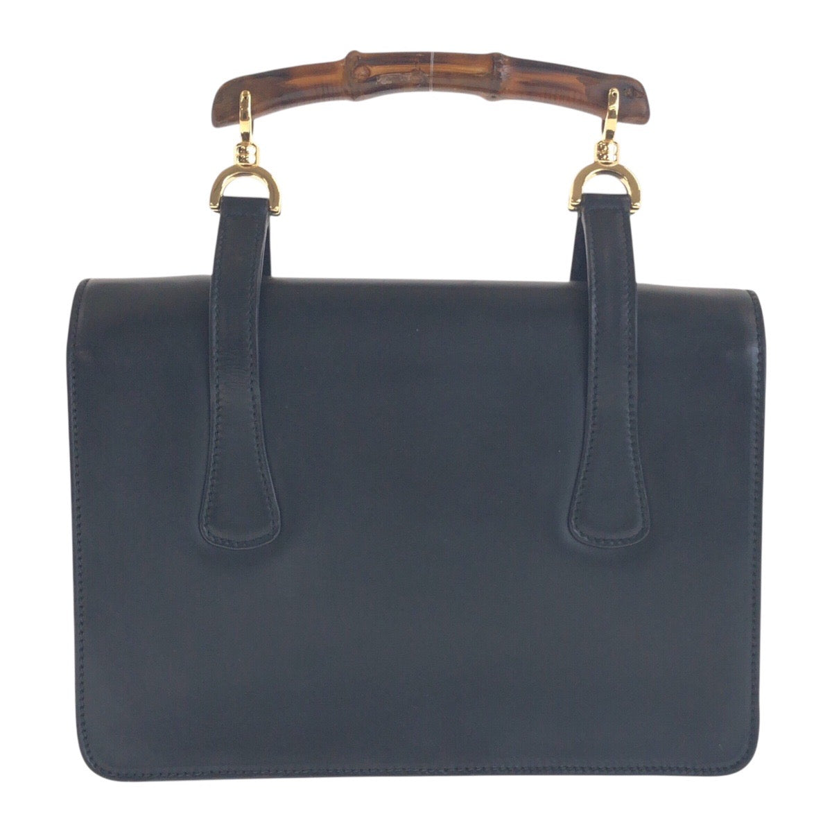 14570
GUCCI グッチ バンブー ブラック 黒 ゴールド金具 レザー 000 113 0231 ハンドバッグ  レディース ABP32