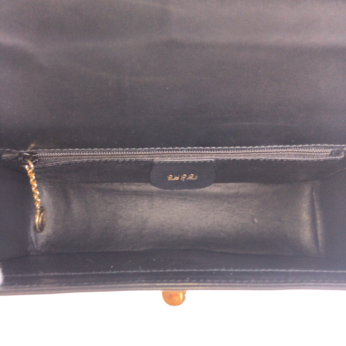 14570
GUCCI グッチ バンブー ブラック 黒 ゴールド金具 レザー 000 113 0231 ハンドバッグ  レディース ABP32