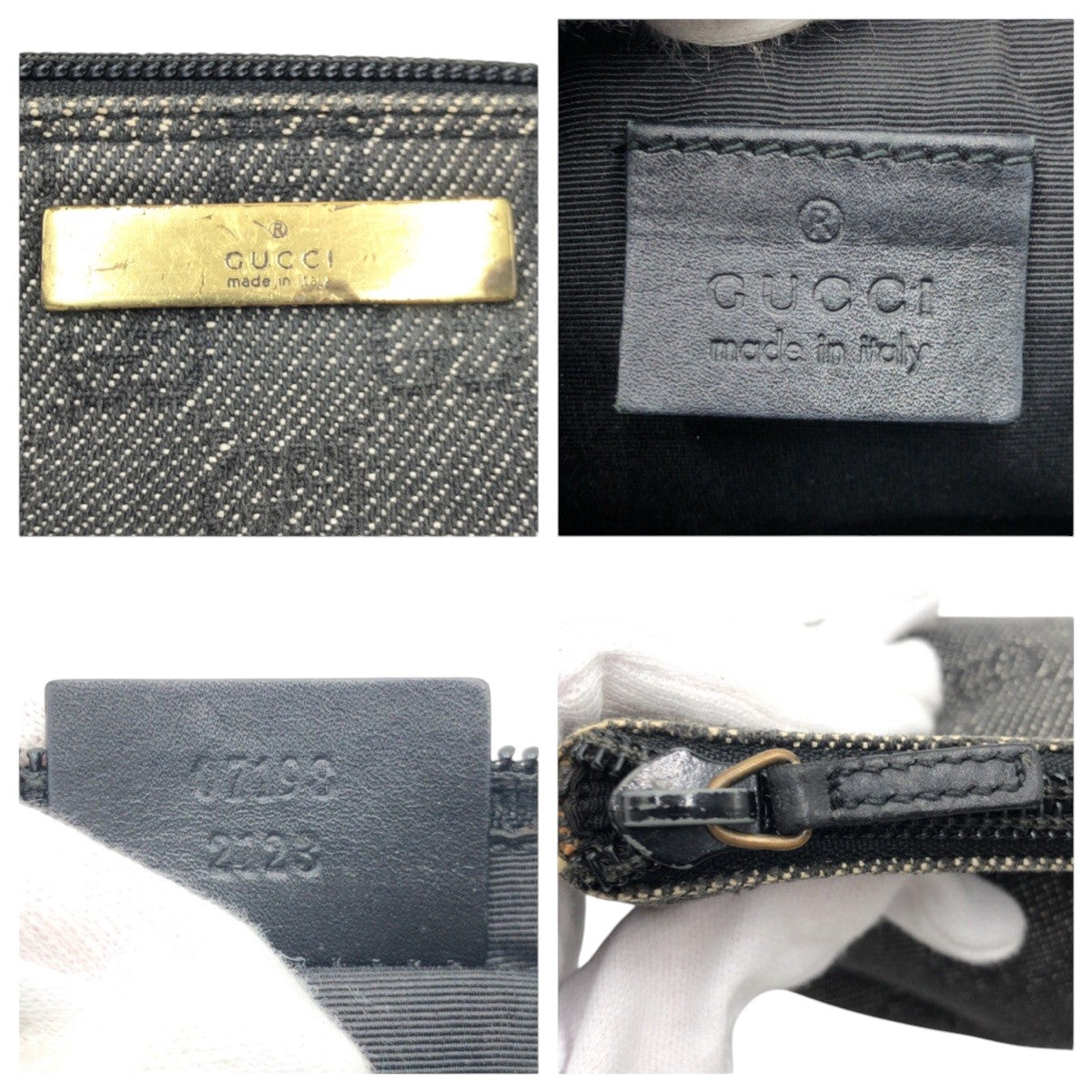 14572
GUCCI グッチ GG柄 グレー GGキャンバス 07199 2133 ハンドバッグ アクセサリーポーチ  レディース AB17