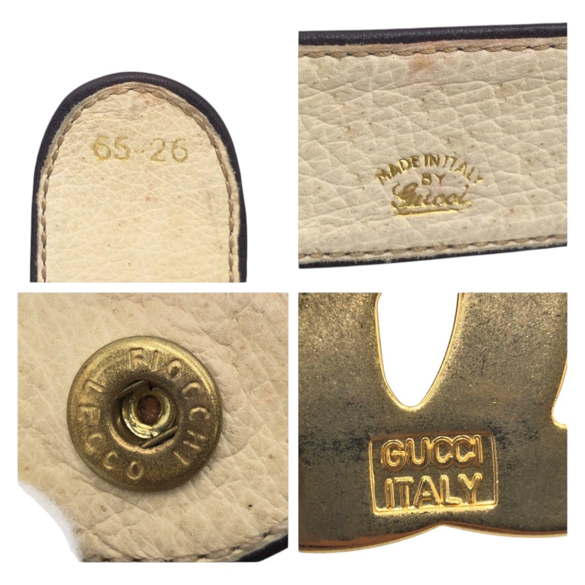 GUCCI グッチ ヴィンテージ GGマーモント ブラック 黒 ゴールド レザー / メタル ベルト  レディース