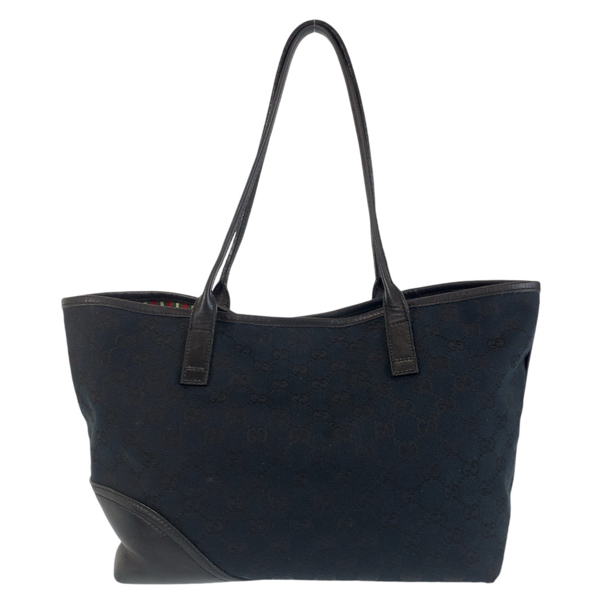 14573
GUCCI グッチ インターロッキング ニューブリット ブラック 黒 ゴールド金具 GGキャンバス / レザー 169946 トートバッグ ショルダーバッグ  レディース
