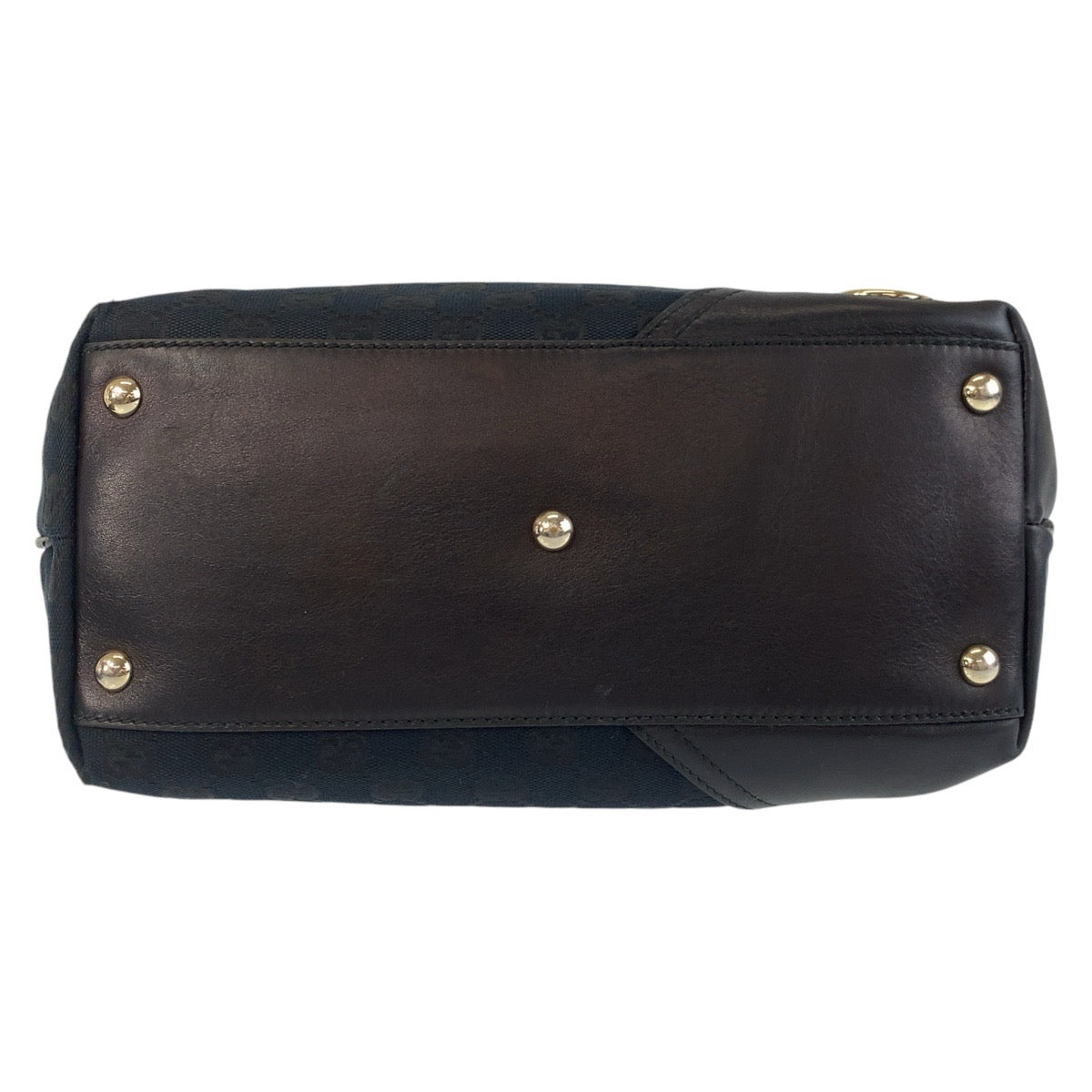 14573
GUCCI グッチ インターロッキング ニューブリット ブラック 黒 ゴールド金具 GGキャンバス / レザー 169946 トートバッグ ショルダーバッグ  レディース