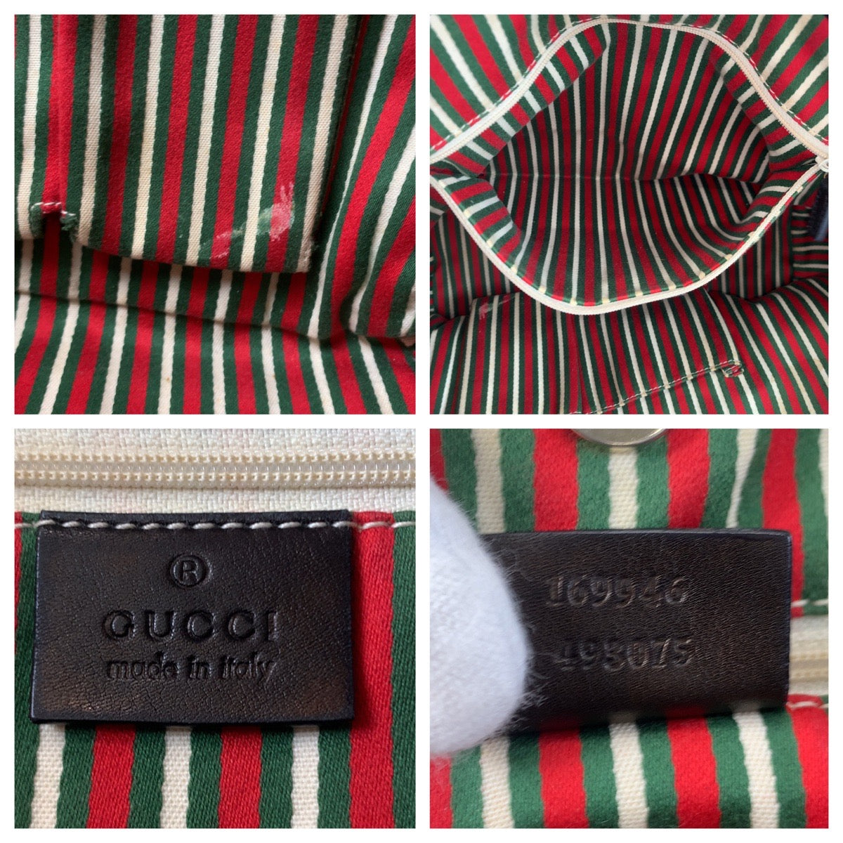 14573
GUCCI グッチ インターロッキング ニューブリット ブラック 黒 ゴールド金具 GGキャンバス / レザー 169946 トートバッグ ショルダーバッグ  レディース